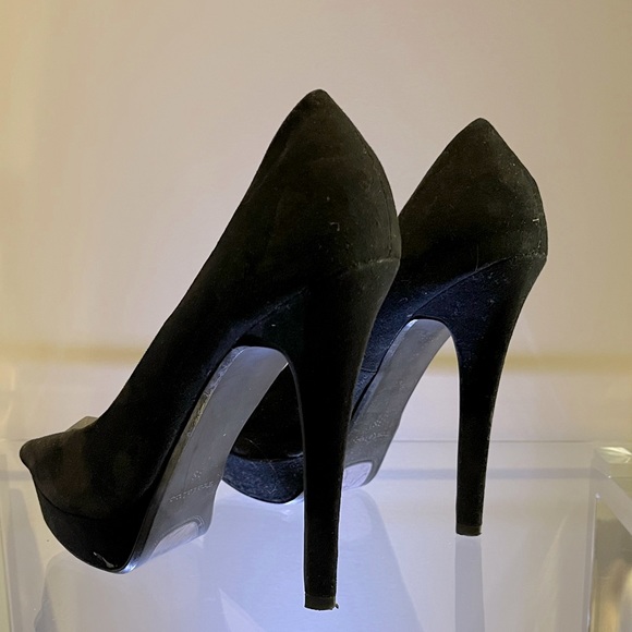 ✨ ZARA ✨ Trafaluc black peep toe heels - Picture 2 of 4